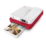 KODAK Smile Classic Digital Instant Camera with Bluetooth (Red) 16MP Pictures, 35 Prints per Charge – Includes Starter Pack 3.5 x 4.25" ZINK Photo Paper, Sticker Frames Edition