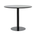 Cafébord Runt, Storlek Ø90 cm, Bordsskiva Svart, Stativ Svart