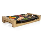 Princess Table Chef, Table Grill XL, Teppanyaki Grill, 1600 W, Bamboo Stand, Adjustable Thermostat