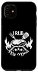 iPhone 11 Funny Text I Rub My Meat BBQ Dad Offset Smoker Pit Accessory Case