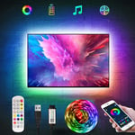 Led Strip Lights,2m Tv Led Backlight for 40-60 inch Tv Bluetooth App Control Sync to Music, USB Bias Lighting Tv Led Lights Kit with Remote - RGB 5050 LEDs Color Lights for Room Bedroom