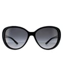 Jimmy Choo Butterfly Womens Black Dark Grey Gradient Sunglasses - One Size