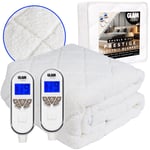 Electric Blanket 9 Heat & 10 Timer Settings Machine Washable - Double