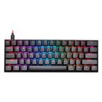 EPOMAKER Anne Pro2 60% Bluetooth Mechanical Keyboard with RGB Backlit PBT Keycaps NKRO Programmable (Gateron Red Switch, Black)