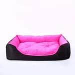 no brand TEYUN Tissu Oxford Pet Mat Maison Super Soft Court Peluche Chien Matelas (Color : Rose Red, Size : 60 * 45 * 16cm)