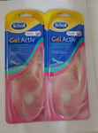 2 Packs of Scholl Gel Activ Comfy Soft Insoles EVERYDAY HEELS pair per pack