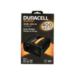 PSA-DURACELL Duracell 400W Inverter 12V til 230V inkl. 2,4A USB Utgang