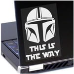 1 x The Mandalorian Helmet Sticker External This is The Way Head Sign Star Wars Inspired Vinyl Graphic