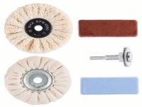 Bosch Polishing Set - Poleringsset (borste med sisalsnöre, dorn, poleringsskiva, poleringspasta)