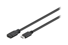 MicroConnect - USB Type-C forlængerkabel - USB-C til USB-C - 1 m