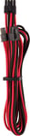 Câbles PCIe (connecteur simple) type 4 Gen 4 à gainage individuel CORSAIR Premium – rouges/noirs