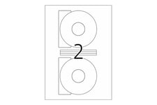 HERMA Special - uigennemsigtige CD/DVD-etiketter - mat - 50 etikette(r) - 116 mm rund