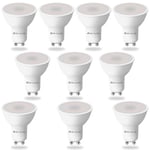 AcornSolution GU10 LED Light Bulbs, 5W, 350lm Spotlight Bulb, 3000k Warm White, 50W Bulbs Equivalent, AC 220V-240V (Pack of 10)