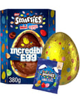 Smarties Incredible Egg - Jättestort Chokladägg och Påse med Miniägg 380 Gram