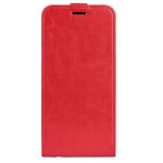 Nokia X30 Vertikalt Flip Kunst Skinn Deksel med Lommebok - Rød
