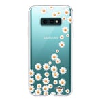 Evetane - Coque Silicone Compatible Samsung Galaxy S10e - Protection Intégrale 360, Fine et Transparente - Coque Avant & Arrière - Haute Résistance - Marguerite