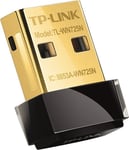 TP-LINK, USB-adapter, nano-størrelse, 150Mbps, 802.11n, svart