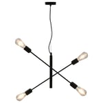 vidaXL Taklampa med glödlampor 2 W svart E27 -  Lampor