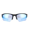 Oakley Wrap Mens Matte Black Prizm Deep H2O Polarized Sunglasses - One Size