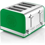 Swan Celtic Retro 4 Slice Toaster Defrost/Reheat/Cancel 1600W Green ST19020CELN