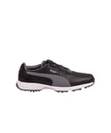 Puma Drive Fusion DISC Black Smooth Leather Mens Trainers 192226 02 - Size UK 9