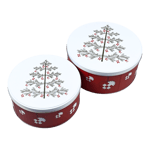 DGA - Set of 2 - Tinbox w/Christmas trees (47001149)