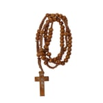 Dsxnklnd Wooden Beads Rosary Necklaces with Jesus Imprint Cross Religious Jesus Jewelry Initial Necklaces Necklaces for Men Men's Necklaces AOT Necklace Wings of Freedom Skirt Necklace Cosplay