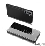 JollyFX Clear View Case flip-fodral till Samsung Galaxy S22 Plus - Svart