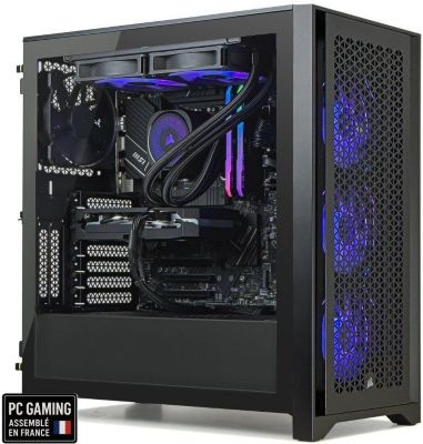 Boîtier PC gaming Corsair AIR 5400 RS-R moyen tour noir ARGB avec panneau latéral verre trempé