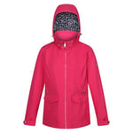 Regatta Womens Waterproof Jacket Navassa Full Zip Hooded Rain Coat, Hot Pink, 18 EU