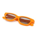 2 x Passive 3D Orange Kids Childrens Glasses for Passive TVs Cinema Projectors