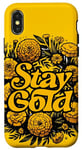 Coque pour iPhone X/XS Stay Gold Marigold Art Marigolds