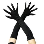 Halloween-handskar Vuxna Halloween-klor Långa svarta djurfötter Handskar med läskiga långa naglar Roligt spöke Black Nails