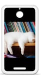Onozo Coque TPU Gel Souple HTC Desire 510 Design Chat Blanc Qui dort