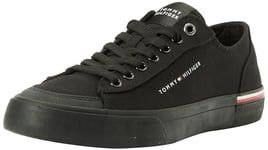 Tommy Hilfiger Homme Corporate Vulc Canvas FM0FM04954 Baskets vulcanisées, Noir (Black), 42 EU