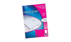 Office Star - Blanc - 105 x 39 mm 1400 étiquette(s) (100 feuille(s) x 14) étiquettes