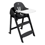 Chicco Crescendo Lite Chaise Évolutive complète avec accessoires : chaise haute, plateau et rembourrage, Chaise Enfant 36 Mois - 40 kg, Noir