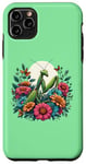 Coque pour iPhone 11 Pro Max Mante priante parmi les fleurs