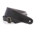 YAMAHA RightOn Backbeat Leather Guitar & Bass Strap Colour: BLACK