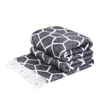 LoveYouHome Cotton Web Blanket-Throw Large Soft suitable for Double / Single Bed, Sofa, Armchair (55 in X 79 in | 140 cm X 200 cm - Anthracite-Grey)