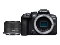Canon EOS R10 + RF-S 18-45mm F4.5-6.3 IS STM MILC 24,2 MP CMOS 6000 x 4000 pixlar Svart