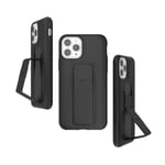 CLCKR Compatible with iPhone 11 Pro Case with Phone Grip and Expanding Stand, iPhone 11 Pro Cover with Phone Grip Holder - Black Leather