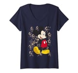 Disney Mickey And Friends Mickey Mouse Portrait Overlay T-Shirt avec Col en V