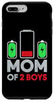 iPhone 7 Plus/8 Plus Mom of 2 Boys Funny Parent Battery Low. for mothers day mom Case