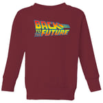 Back To The Future Classic Logo Kids' Sweatshirt - Burgundy - 3-4 Years - Burgundy