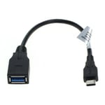 Câble data OTG USB 3.0 type C 21cm pour Crosscall Trekker X3