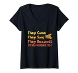 Womens Cicada Invasion 2024: They Came, They Saw, They Buzzed! V-Neck T-Shirt