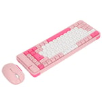 (Pink) Gaming Keyboard 84 Keys Keyboard And Mouse Combo QWERTY Layout