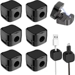 6 st Magnetiska Kabelklämmor Magnetisk Kabelarrangör Sladdarrangör Hållare för Hem Kontor Skrivbord Telefon Bil Magnetisk Kabelstädad Magnetiska Skrivbords Kabelklämmor