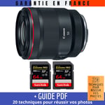 Canon RF 50mm f/1.2L USM + 2 SanDisk 64GB Extreme PRO UHS-II 300 MB/s + Guide PDF '20 TECHNIQUES POUR RÉUSSIR VOS PHOTOS